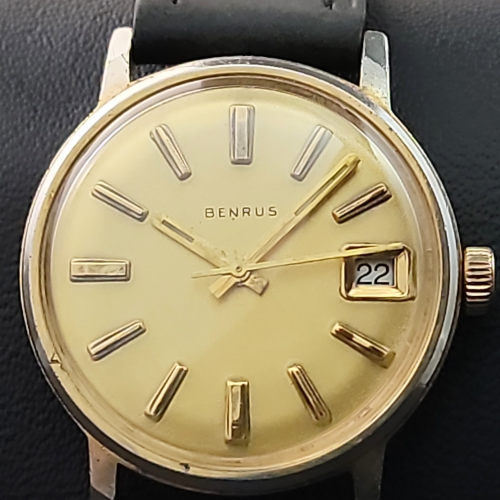 Vintage Benrus Men’s Dress Watch Swiss 17J Mechanical Hand Wind Gold-Tone